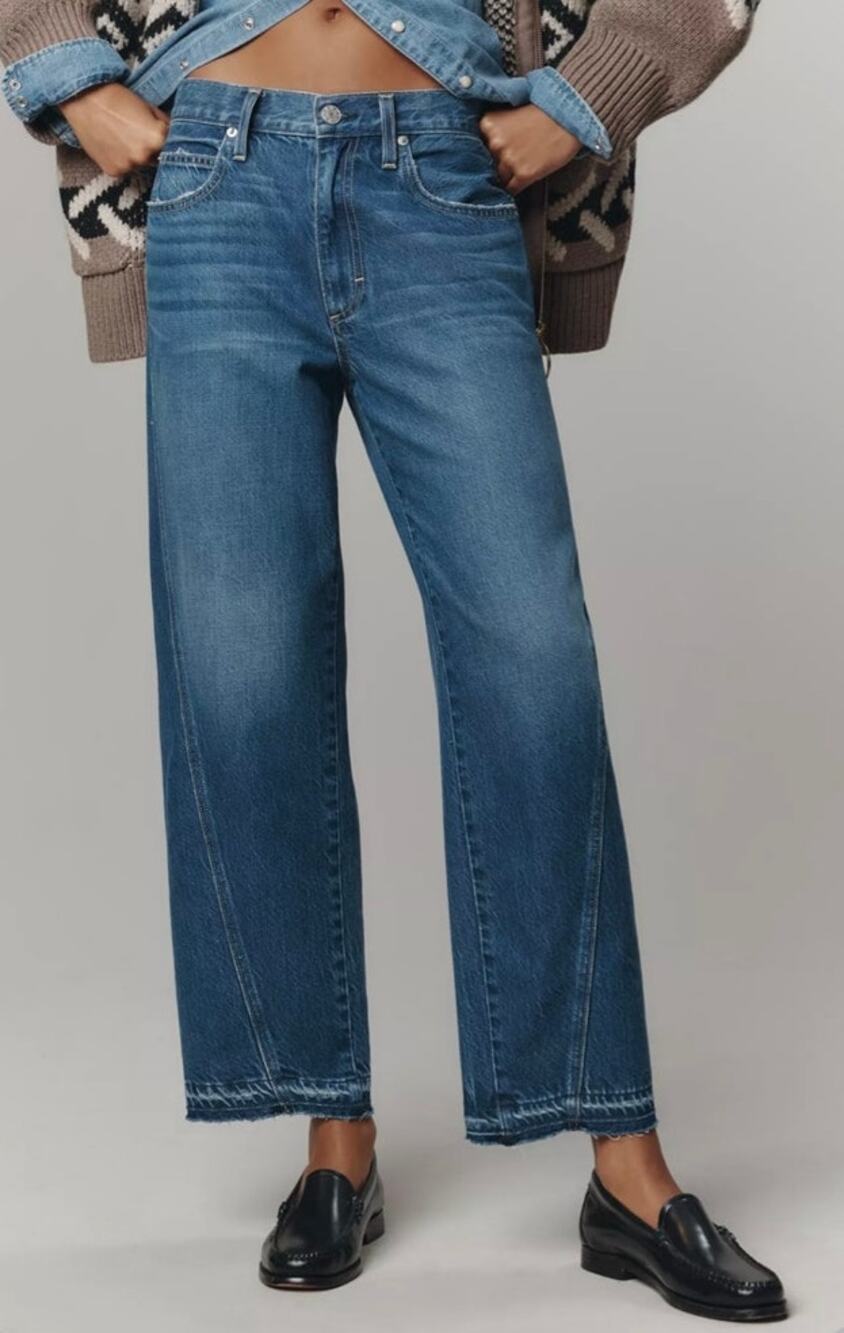 AMO Maria High-Rise Relaxed Wide-Leg Jeans Size 31